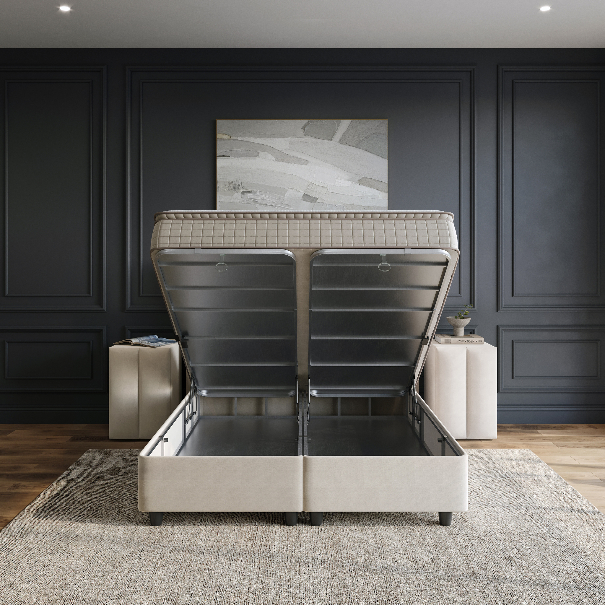 Boxspring Klooden Beige 180x210 - Afbeelding 5