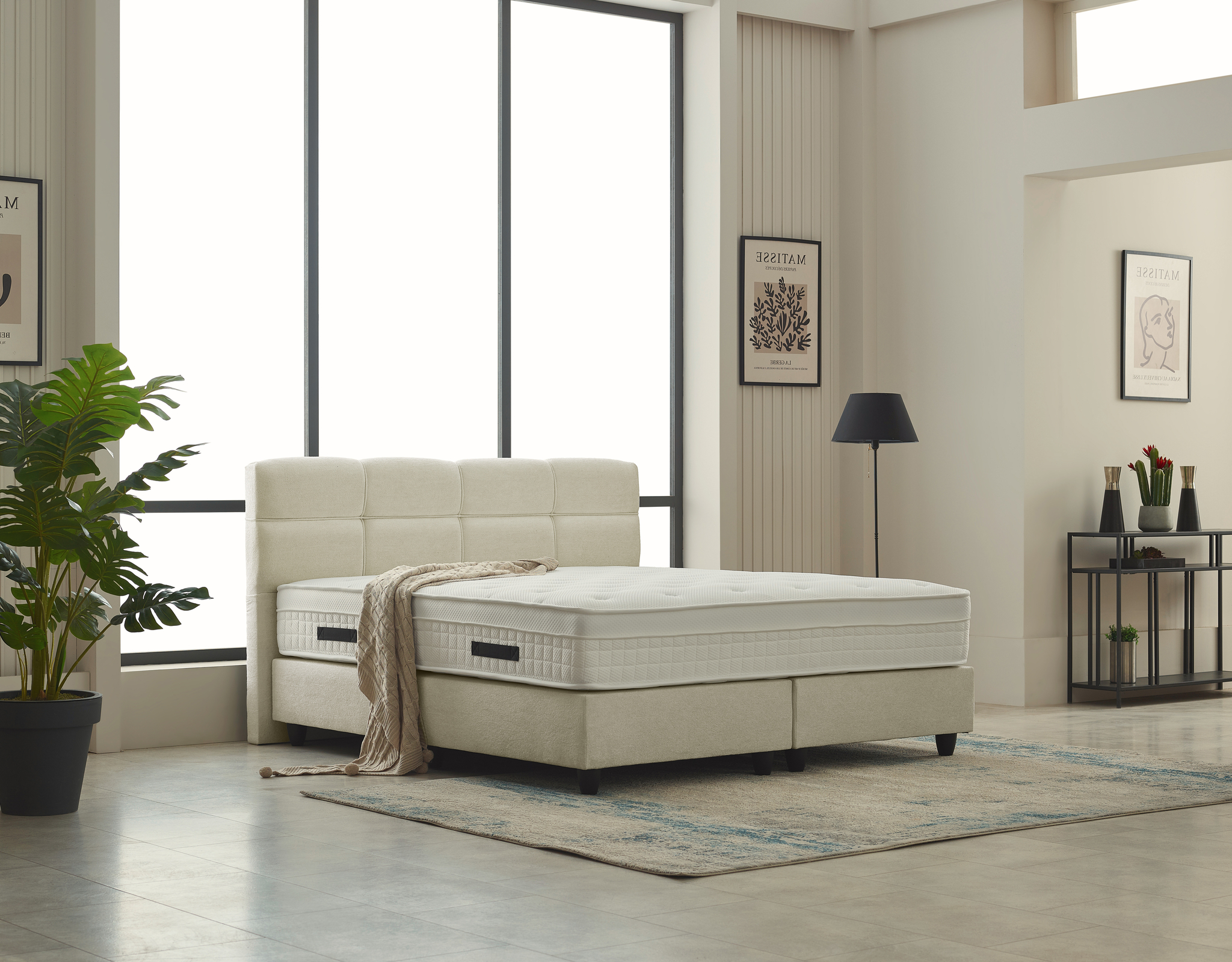 Boxspring Slaurnoro Beige 140x200 - Afbeelding 2