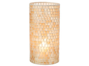 Mozaïekvaas Treekond Glas Oranje H29 cm