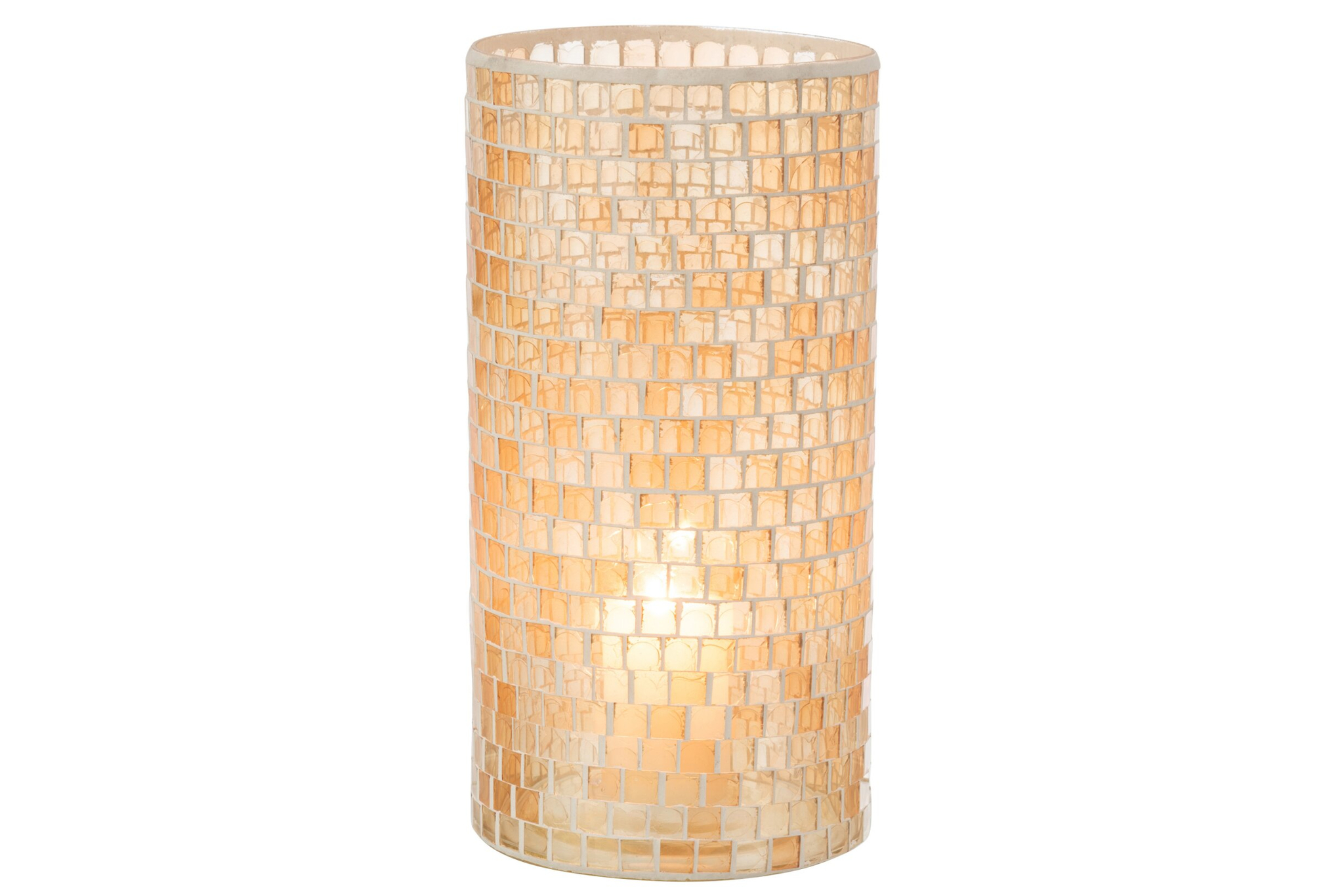 Mozaïekvaas Treekond Glas Oranje H29 cm