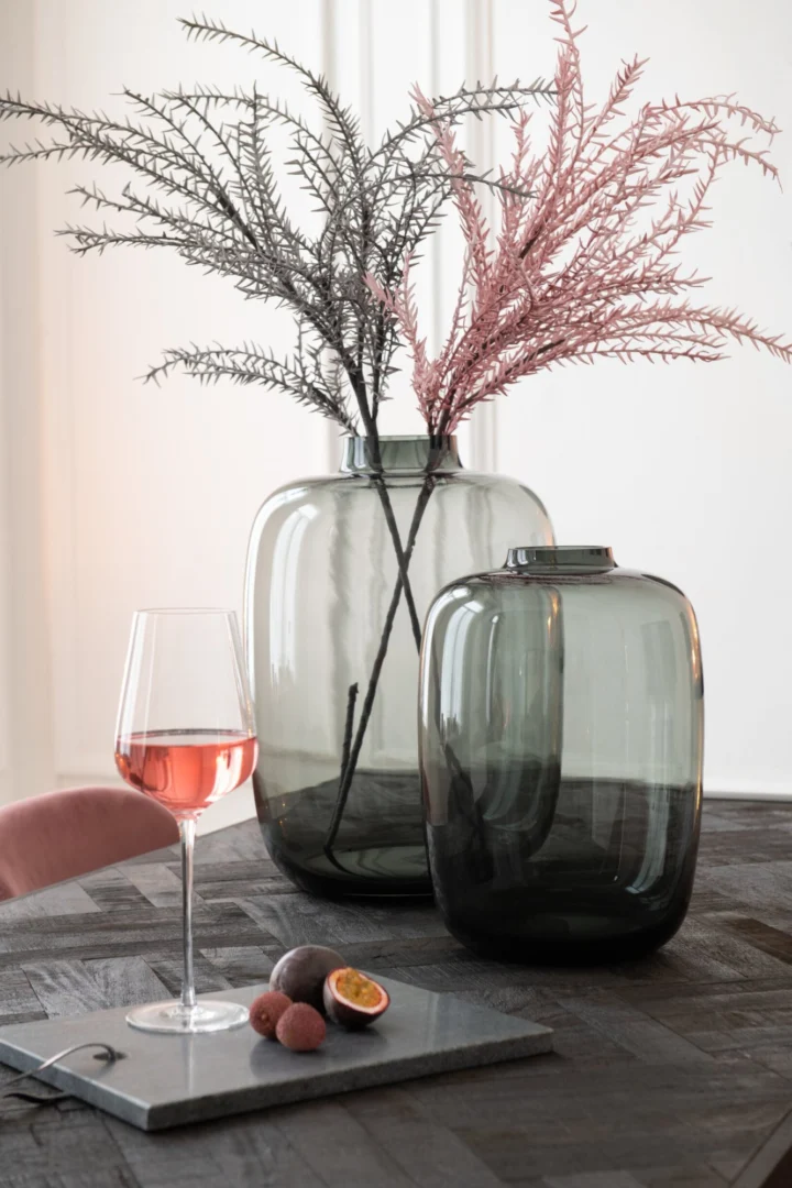 Vaas Ceennor Glas Grijs H45 cm - Afbeelding 3