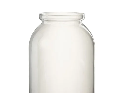 Pot Taabura Roxy transparant glas met kurkdeksel, decoratieve woonaccessoire H41 cm