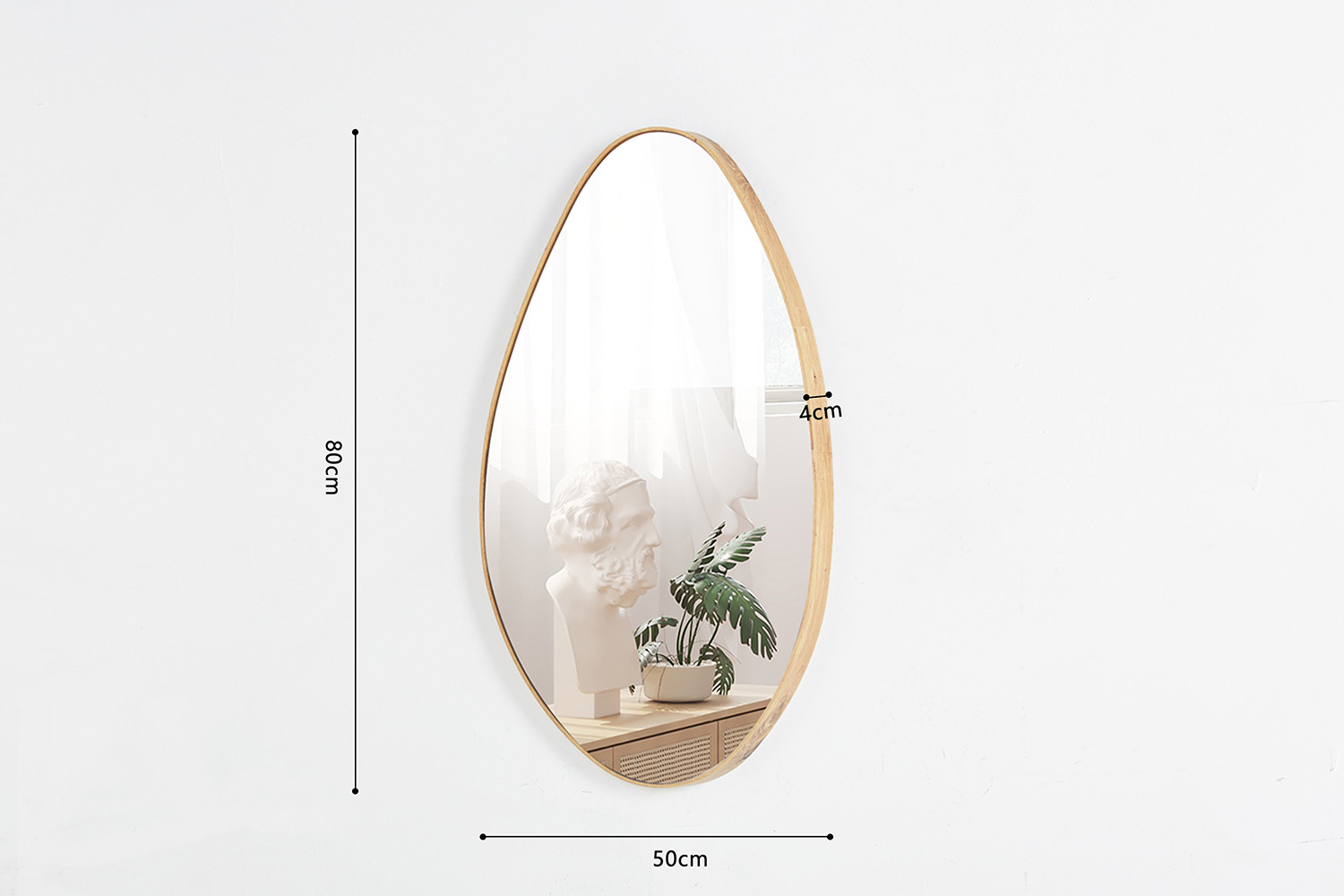 Spiegel Stiennis Eiken 80x50 cm - Afbeelding 6