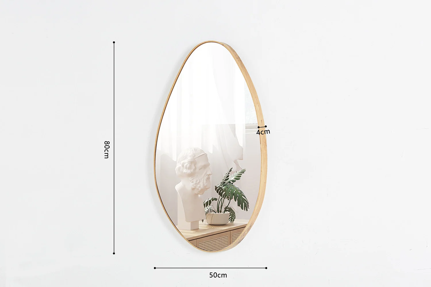 Spiegel Stiennis Eiken 80x50 cm - Afbeelding 6