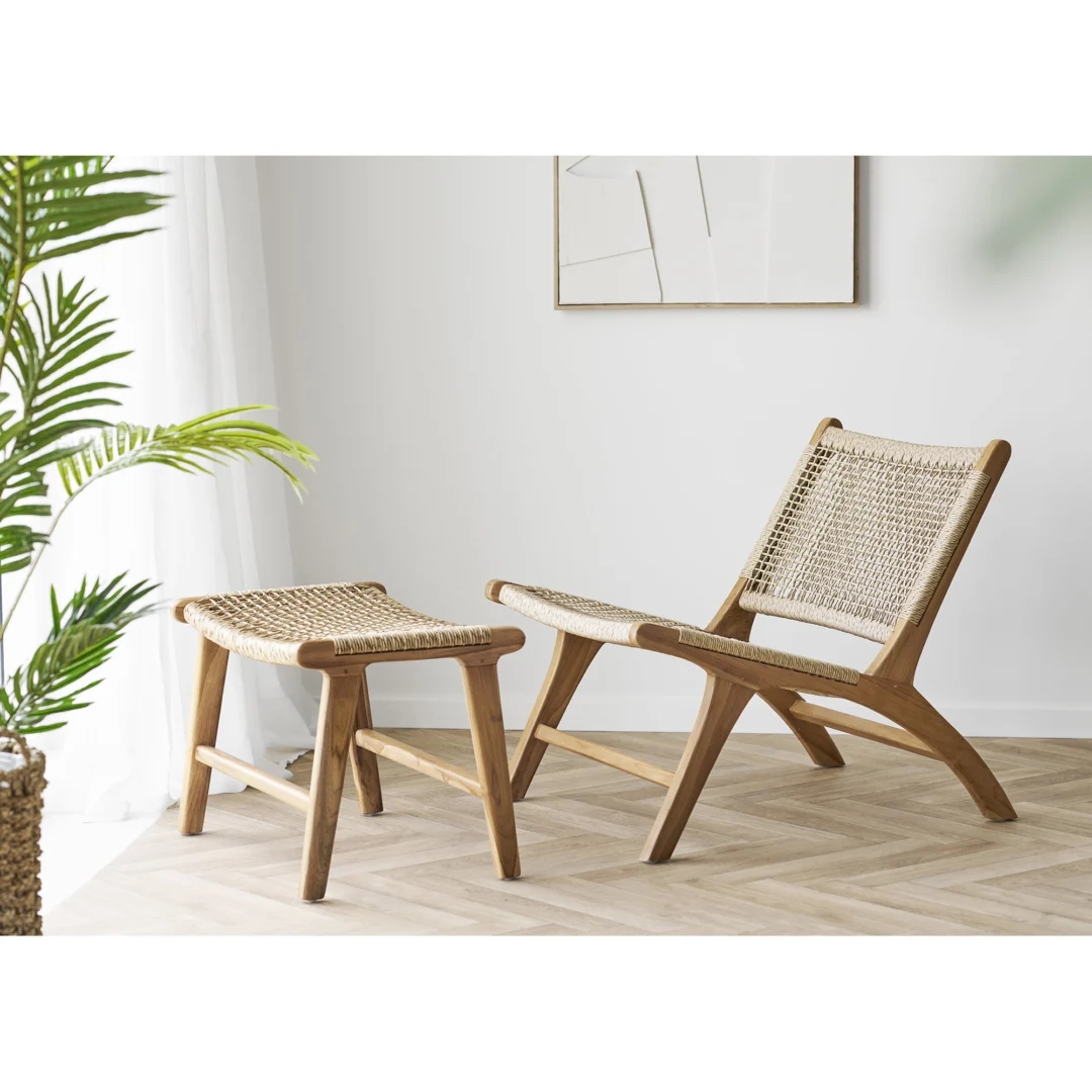 Voetenbank Gaasy Teak Naturel - Afbeelding 6
