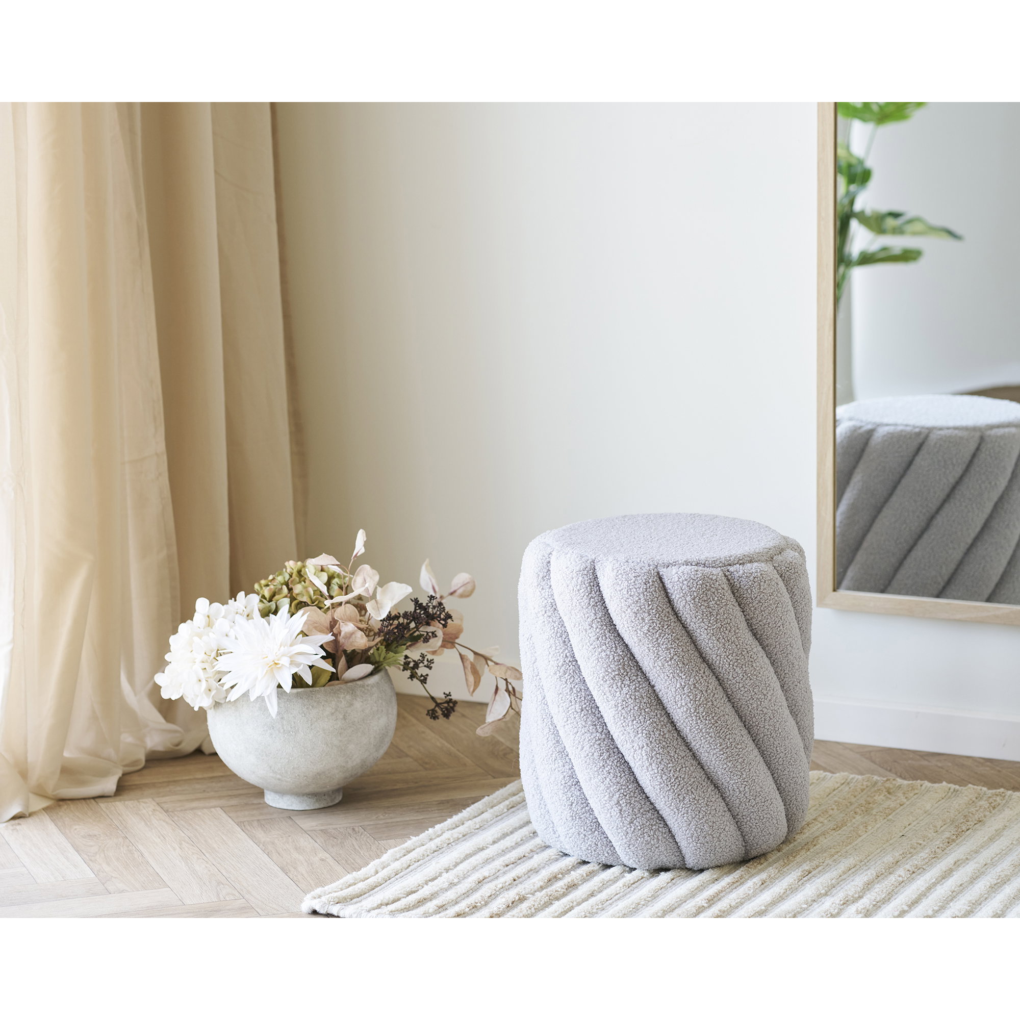 Poef Grisol Polyester Grijs - Afbeelding 3