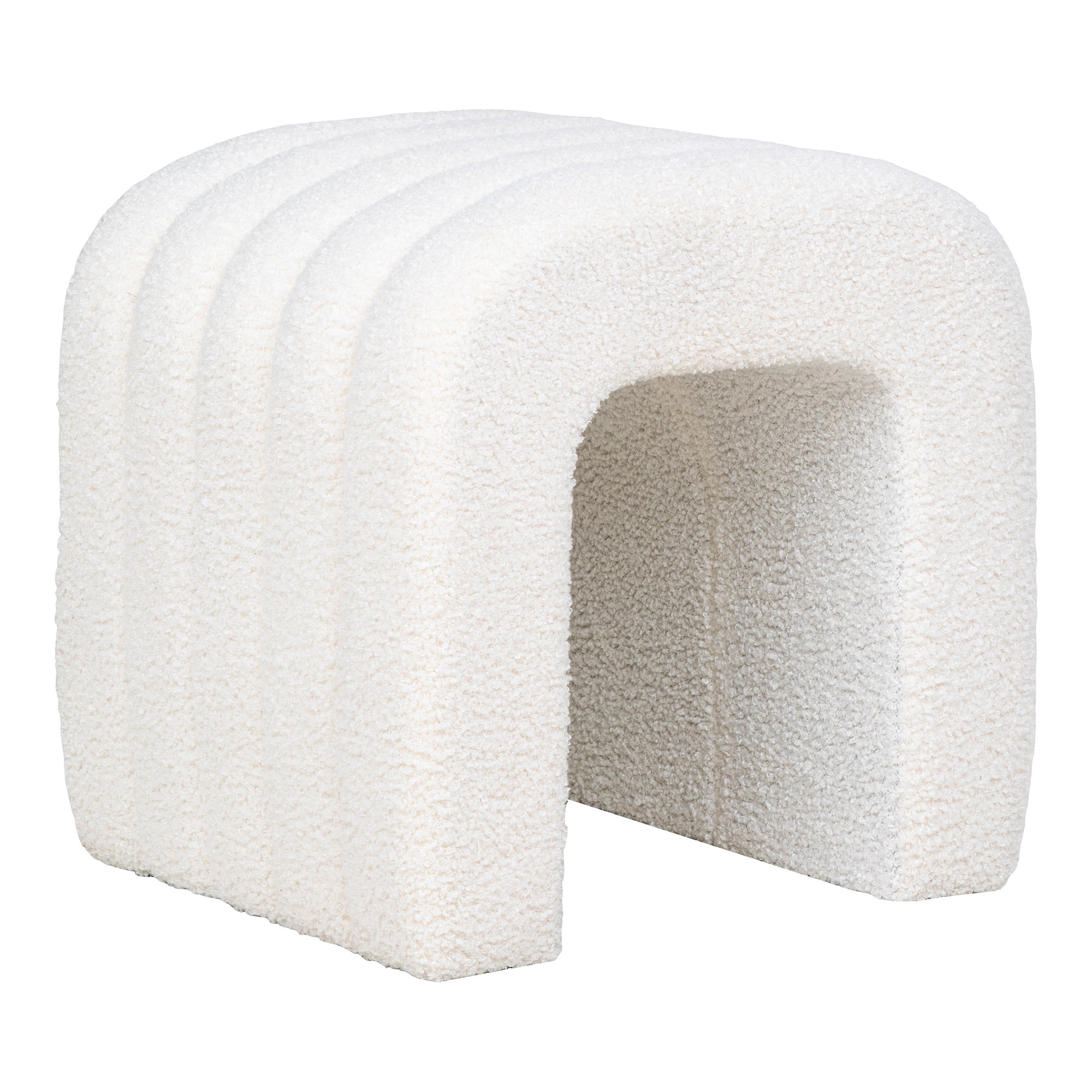 Poef Arno Polyester Wit