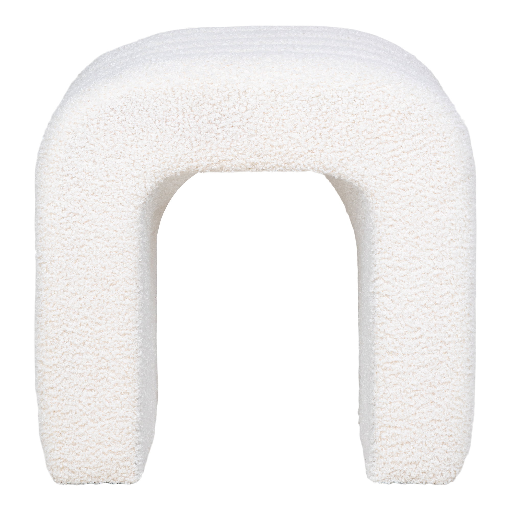 Poef Arno Polyester Wit - Afbeelding 2
