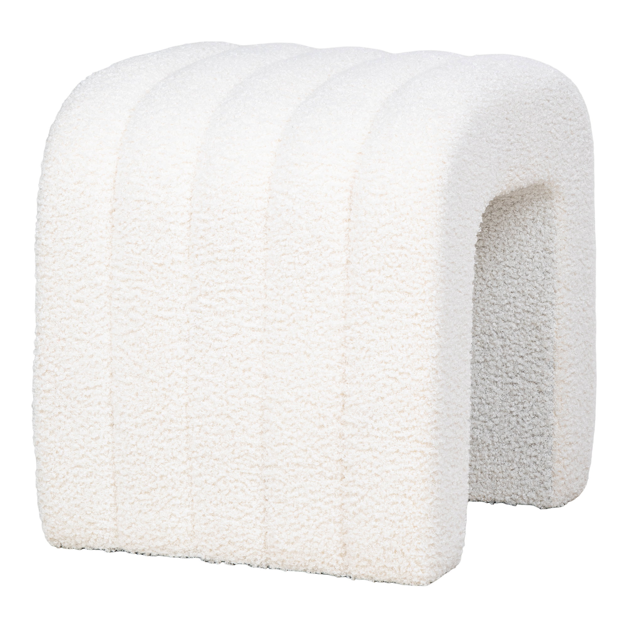 Poef Arno Polyester Wit - Afbeelding 3