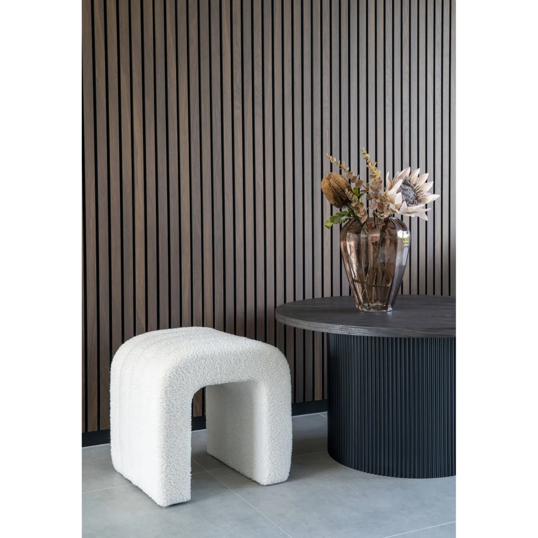 Poef Arno Polyester Wit - Afbeelding 4