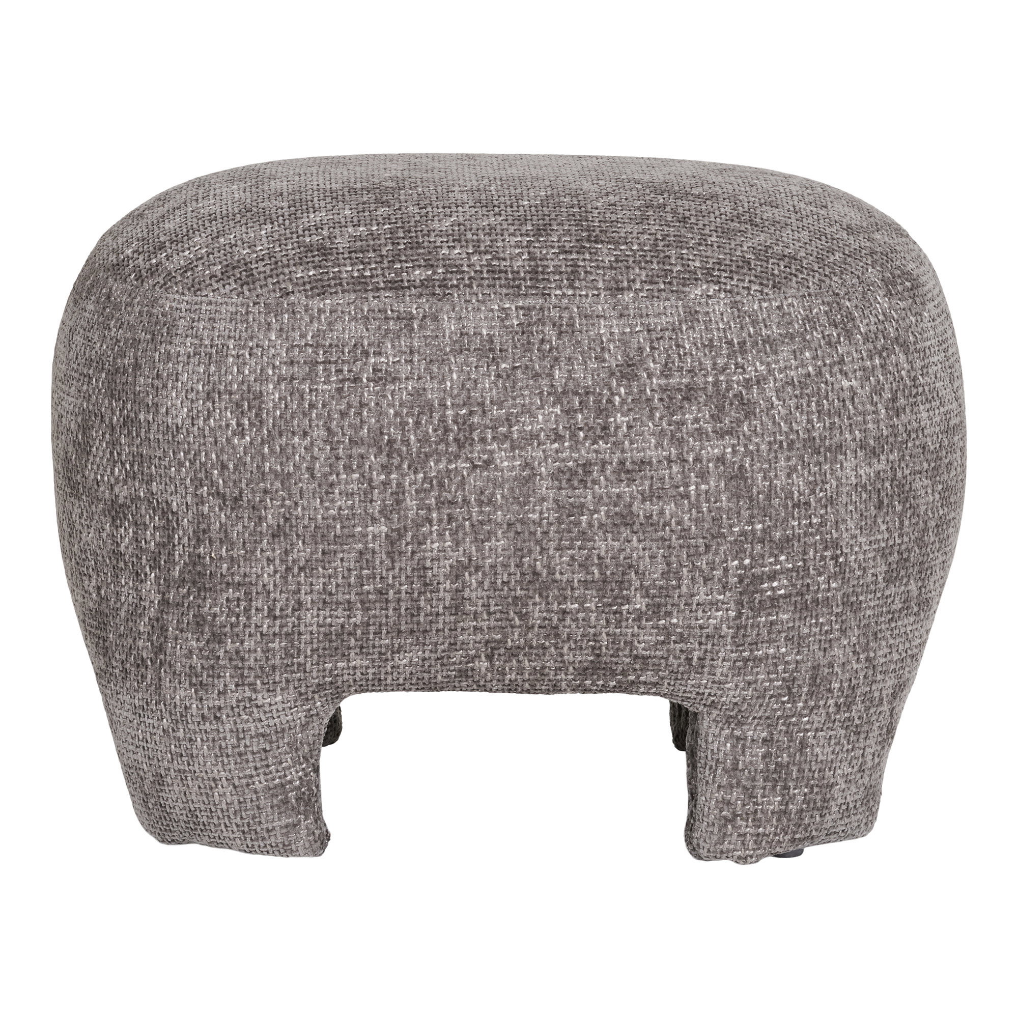 Poef Trimmar Polyester Grijs - Afbeelding 2
