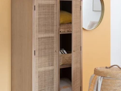 Spiegel Tiendona Goud 80 cm met ronde vorm en slanke metalen rand in stijlvol interieur