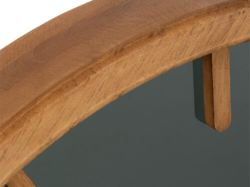 Wandklok Helsingor bruin met houten rand en metalen ophanghaak, modern en stijlvol design