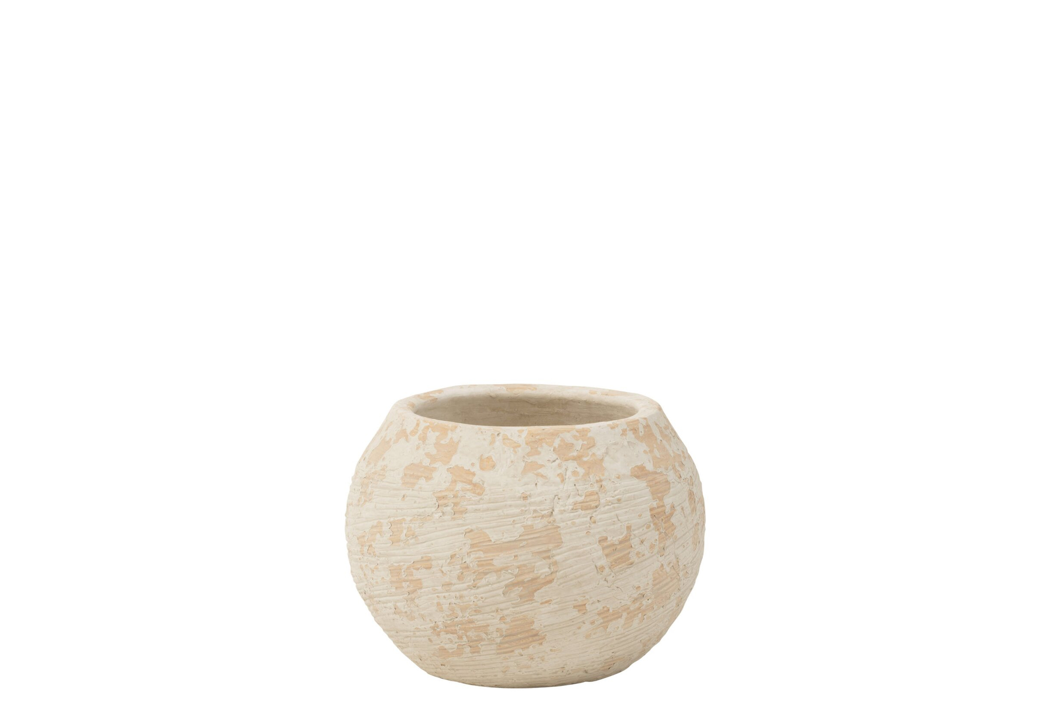 Bloempot Zelvund Klei Beige H17 cm - Afbeelding 2