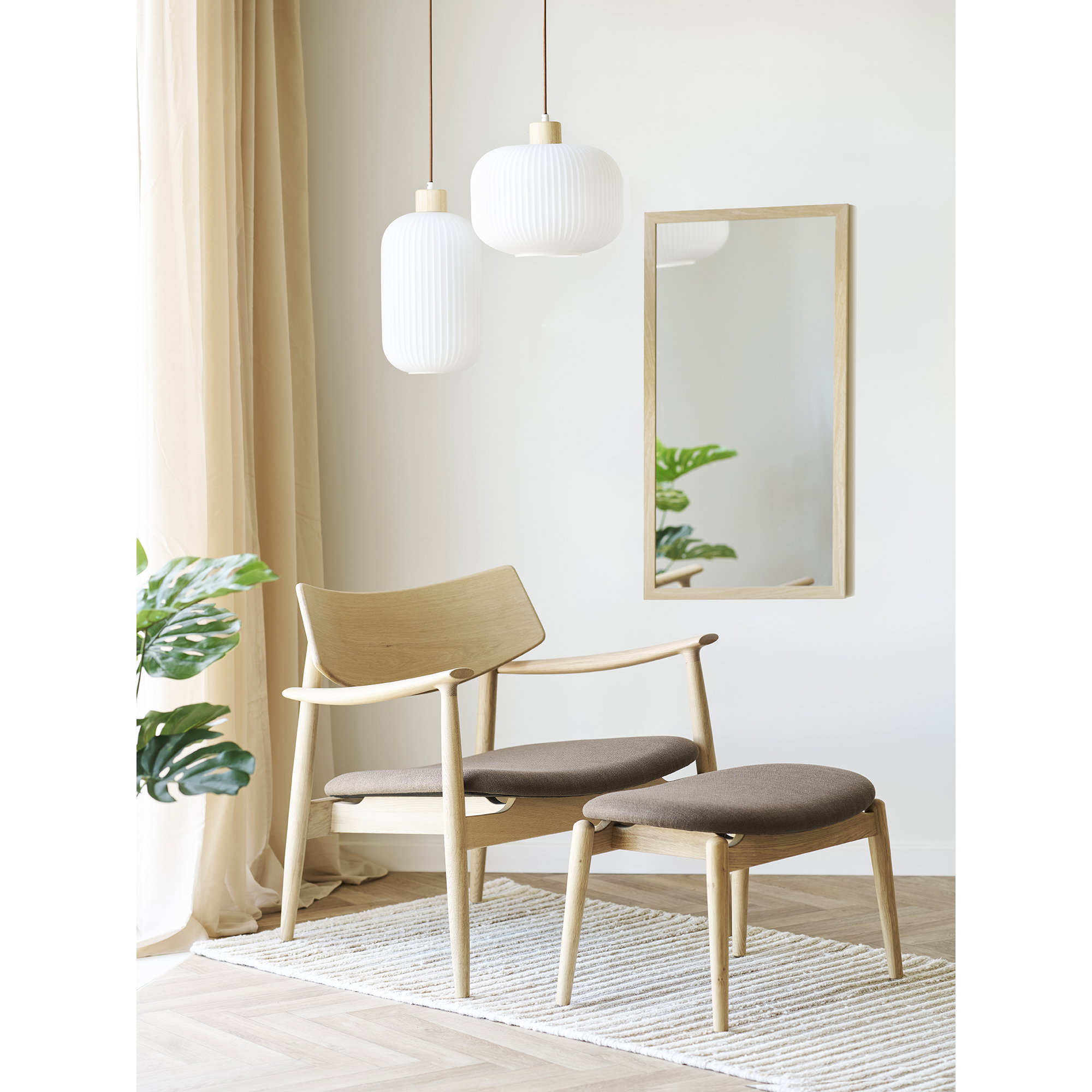 Voetenbank Kiensira Polyester Naturel - Afbeelding 6