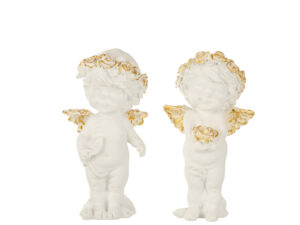 Decoratiefiguur Veevoro Polyresin Wit H18 cm - Set van 2