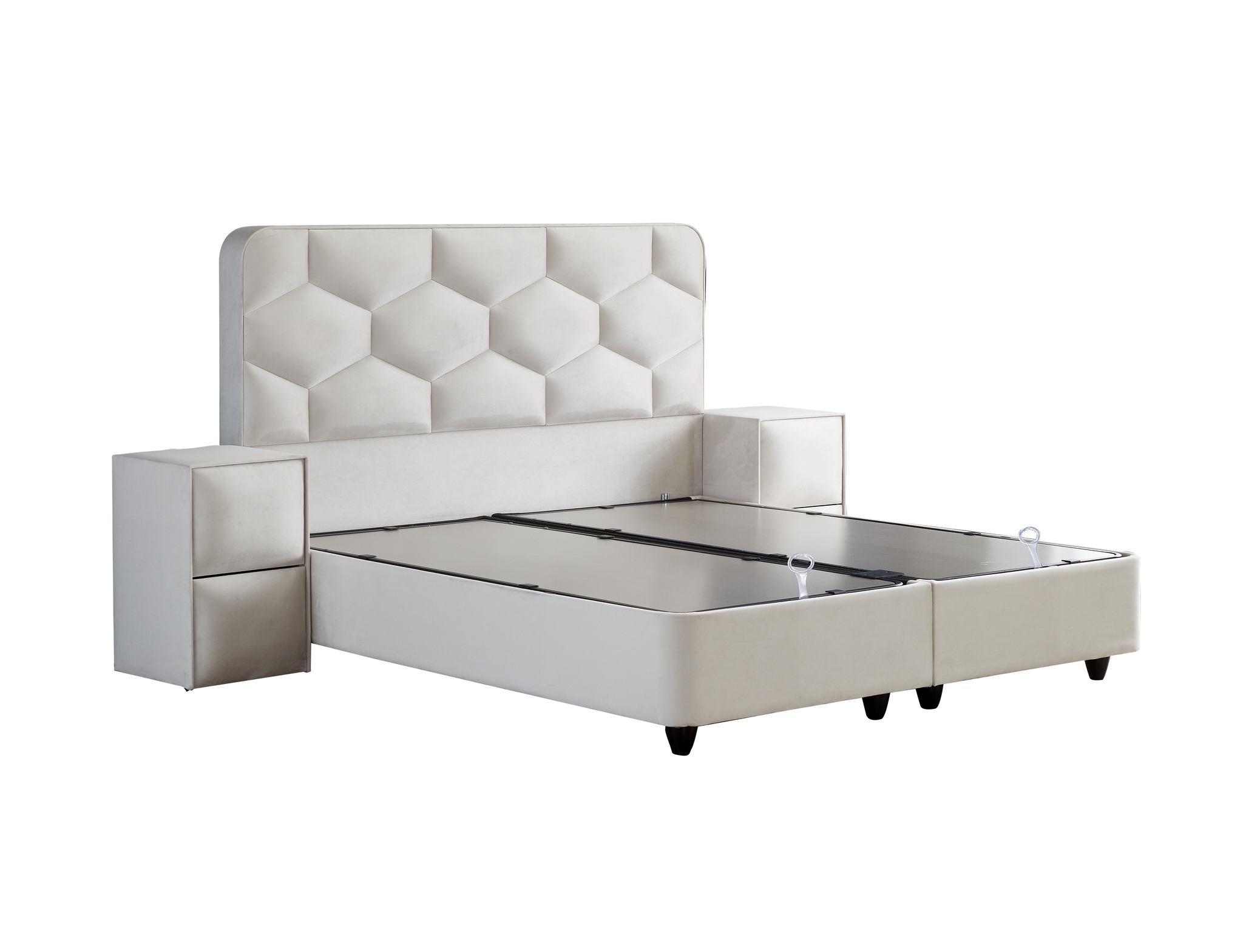 Boxspring Teermand Beige 140x200 - Afbeelding 10
