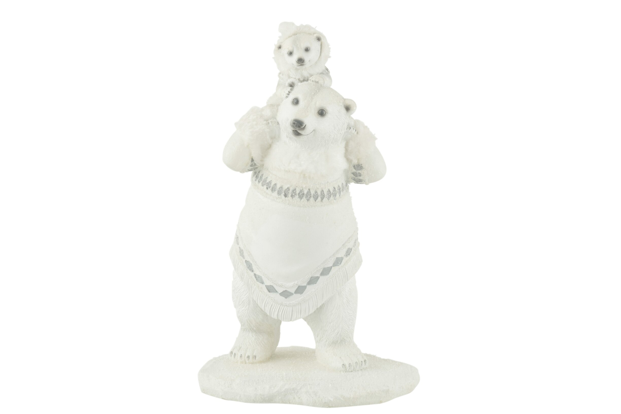 Decoratiefiguur Zierrund Wit H31 cm
