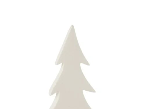 Witte Kunstboom Riermura van klei, H35,5 cm met rustige keramische look voor sfeervol interieur