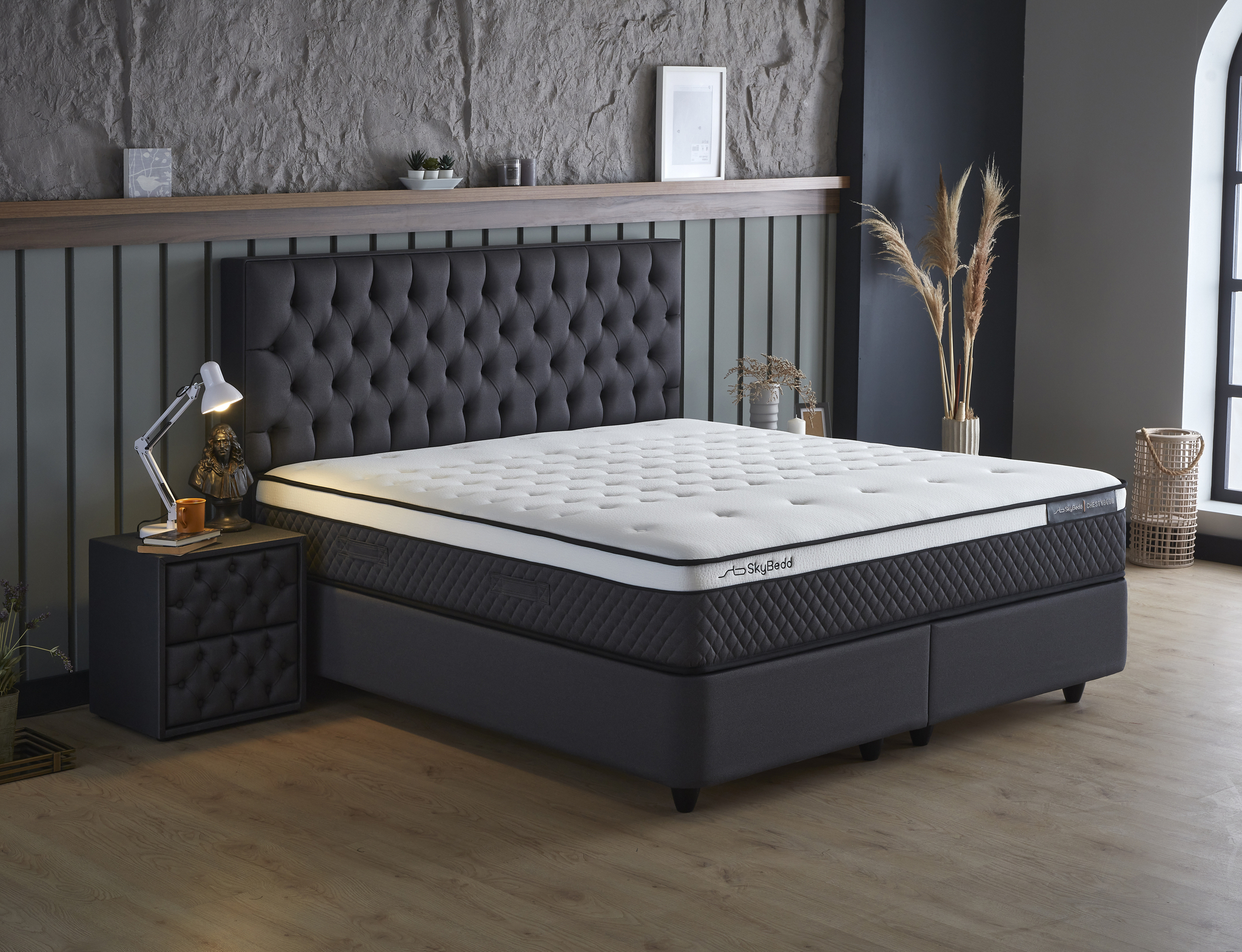 Boxspring Beessor Antraciet 140x200 - Afbeelding 3