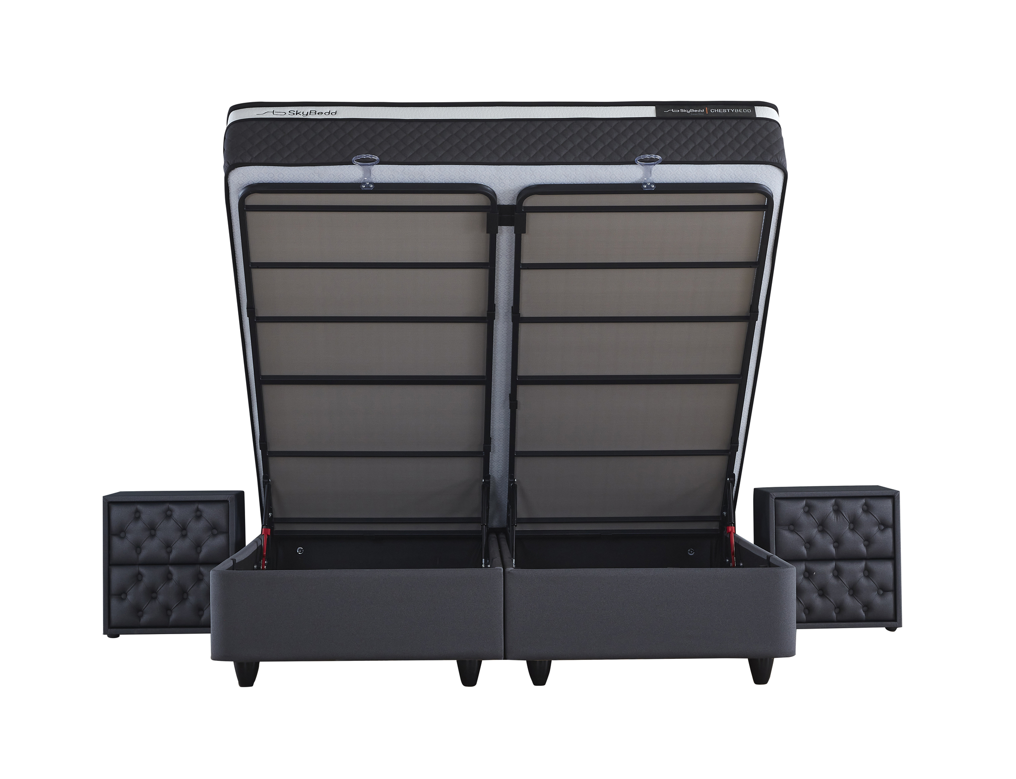 Boxspring Beessor Antraciet 140x200 - Afbeelding 10