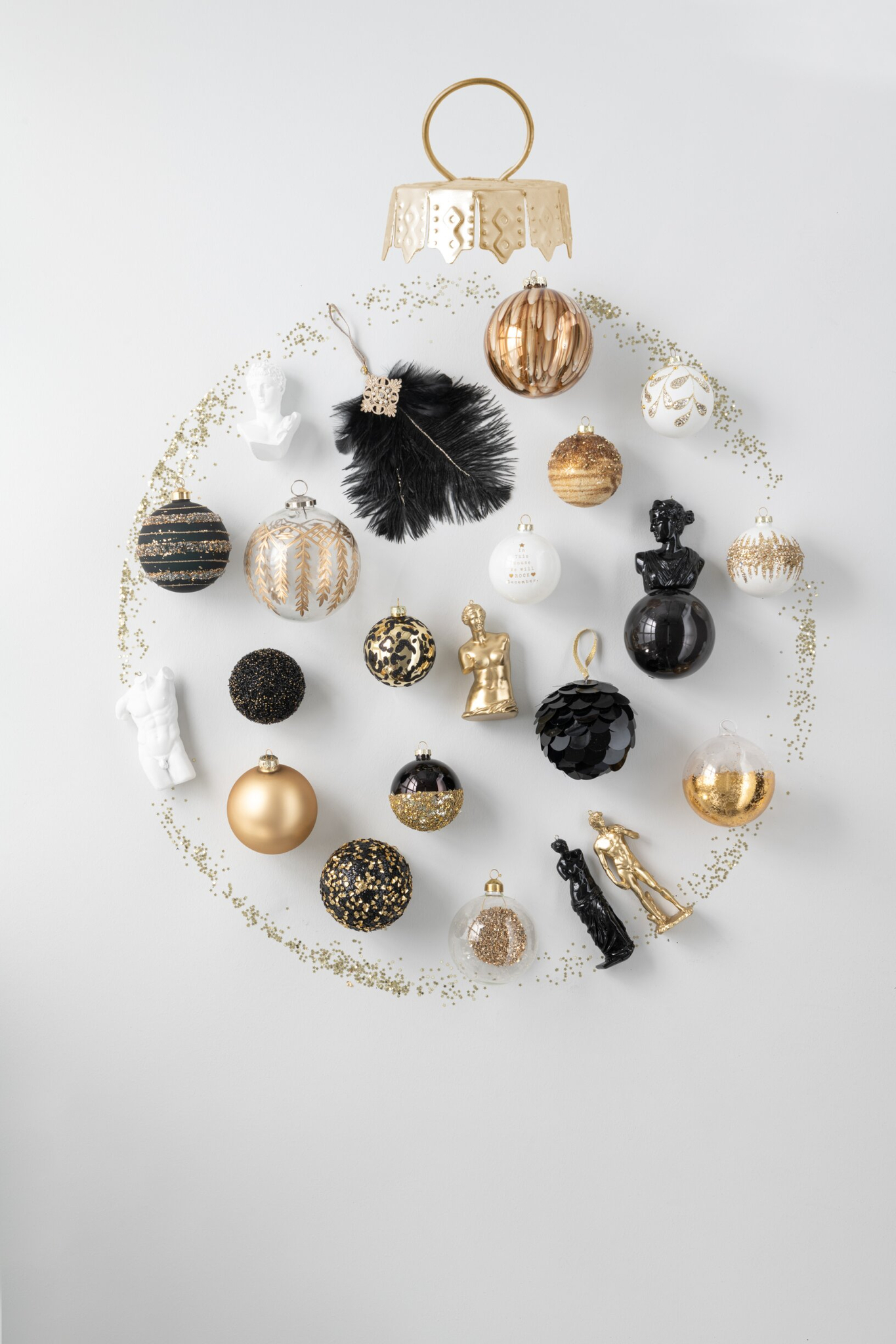 Kerstballen Flillar Kunststof Zwart - Afbeelding 3