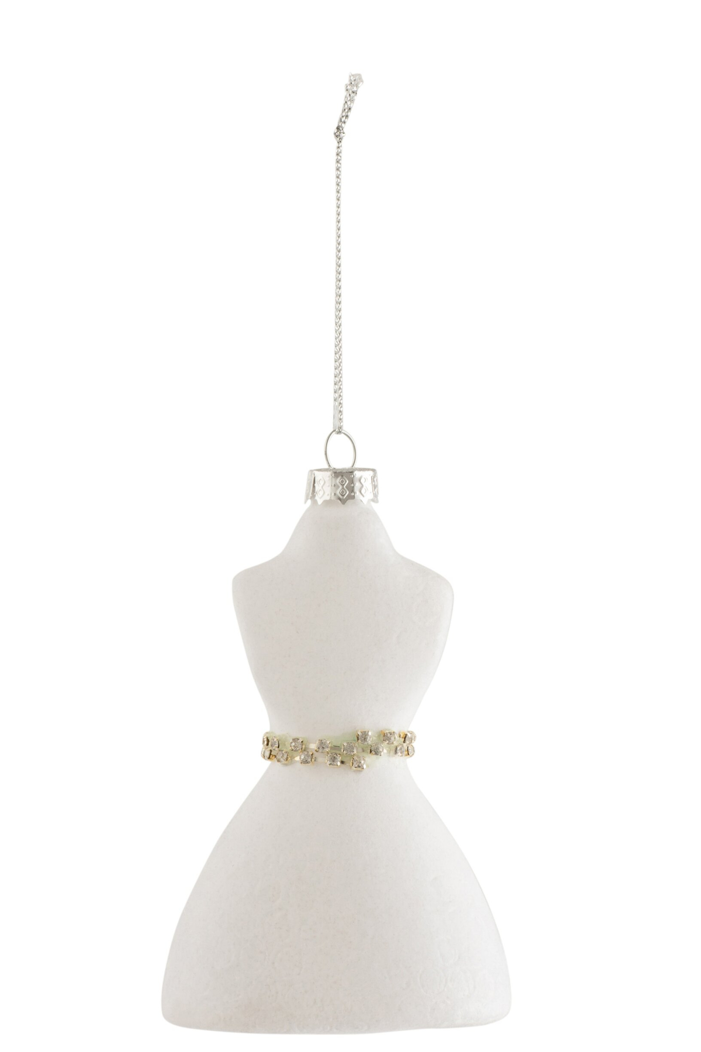 Kerstballen Balvone Glas Wit - Afbeelding 2