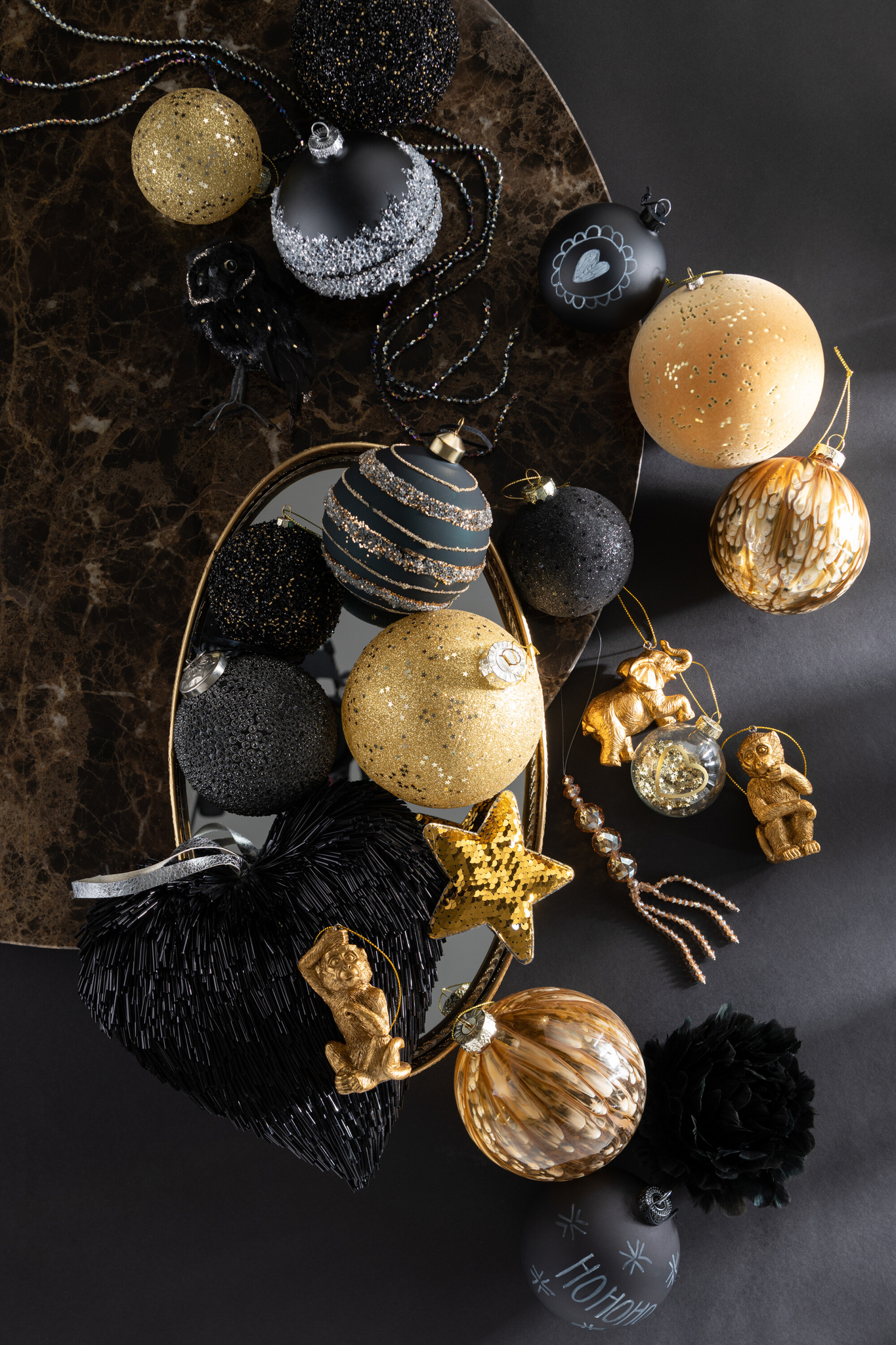 Opbergdoos Mosaro Glas Zwart - Afbeelding 2