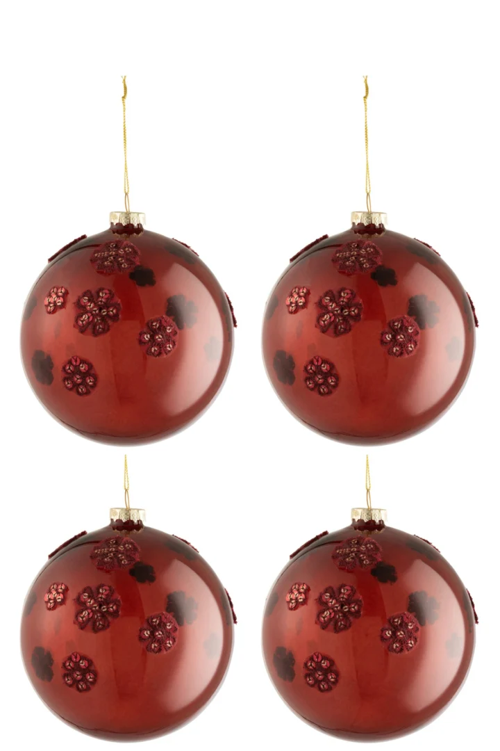 Schaal Deensal rood glas - Afbeelding 3
