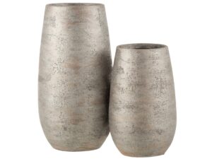 Vaas Vonny Terracotta Zilver H41 cm