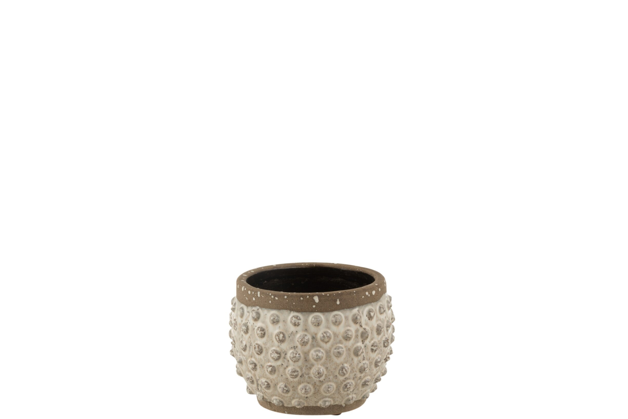 Bloempot Bermia Terracotta Wit H12,5 cm