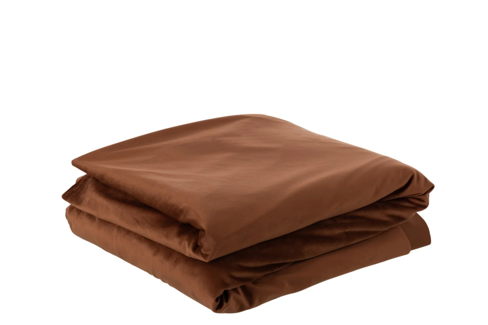 Woonaccessoire Naubora Velvet bruin, opgevouwen zacht fluweel met luxe uitstraling