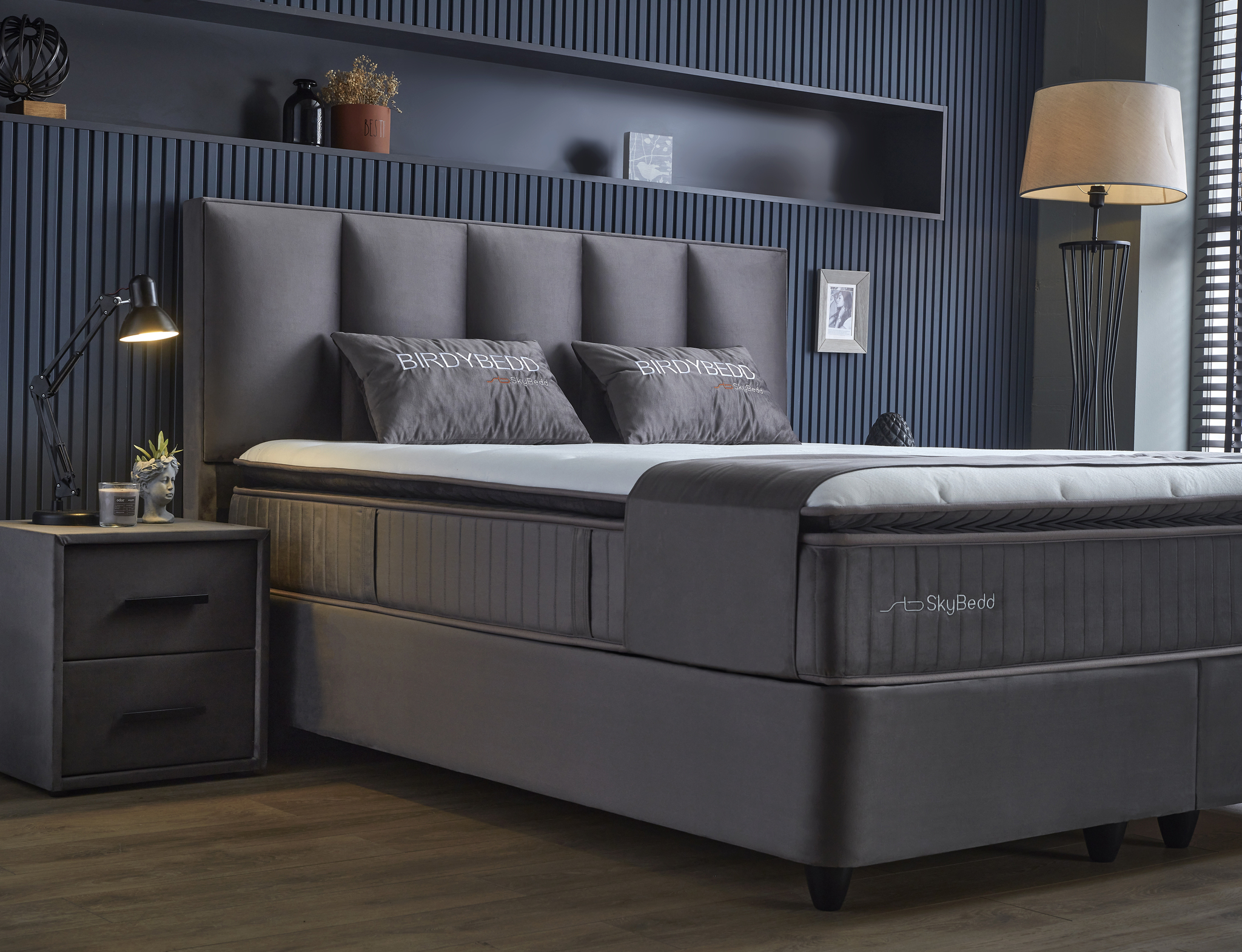 Boxspring Greisello Antraciet 140x200 - Afbeelding 4