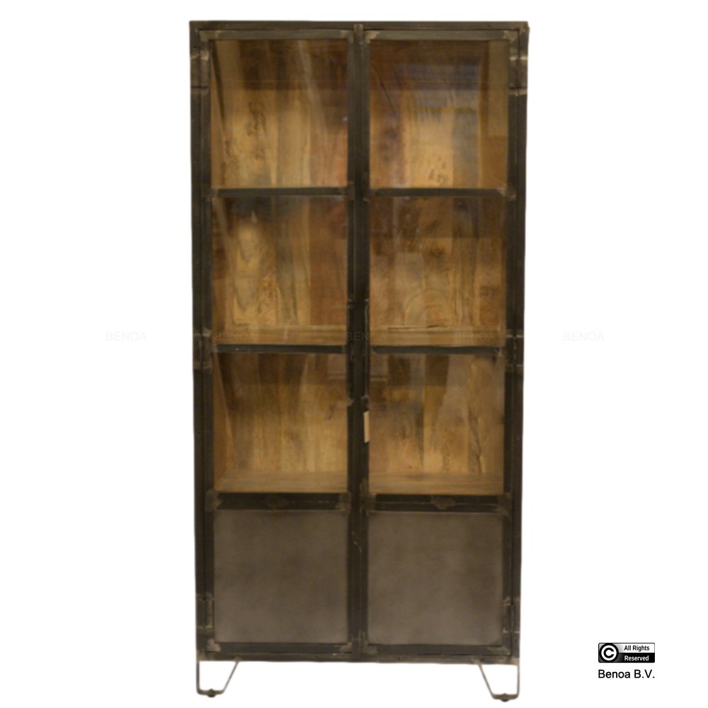 Vitrinekast Jaunsena Mangohout 90 cm