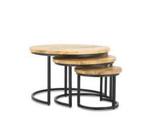 Salontafel Staurone Zwart - Set van 3