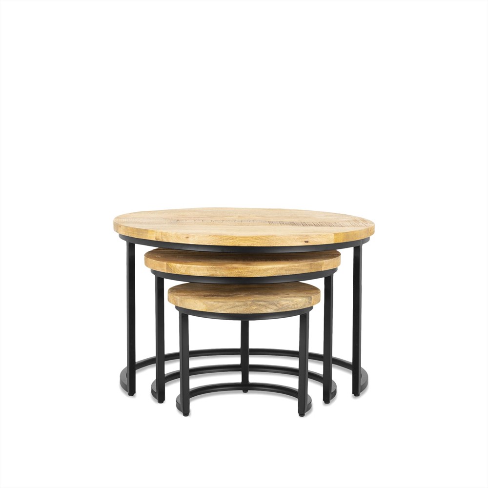 Salontafel Staurone Zwart - Set van 3 - Afbeelding 2