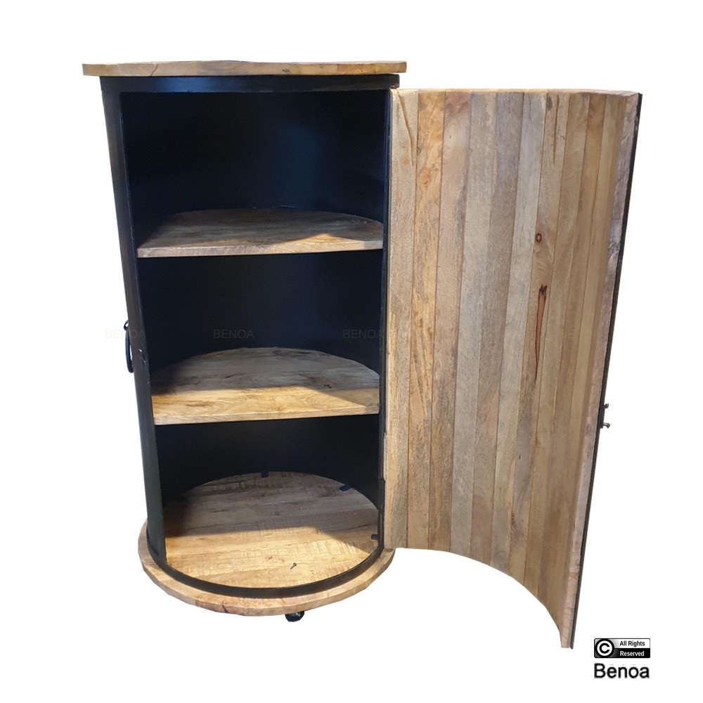 Wijnkast Sliesino Zwart 110 cm - Afbeelding 2
