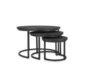 Salontafel Slaurda Zwart 40 cm - Set van 3