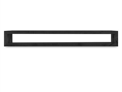 TV-meubel Proordira Zwart 220 cm, hangend tv-meubel van massief mangohout met open vak