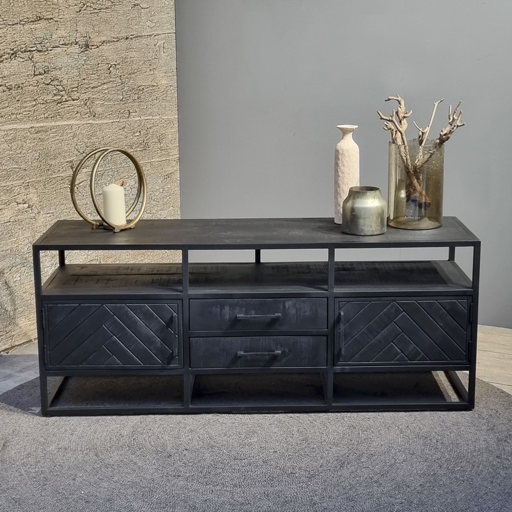 TV-meubel Trundy Zwart - Afbeelding 3