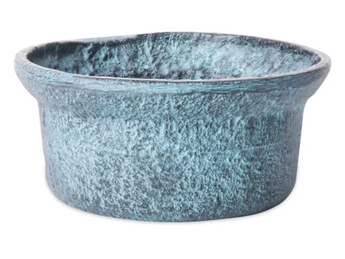 Schaal Jeistonte Blauw, set van 4, met rustiek blauw glazuur en compact rond design