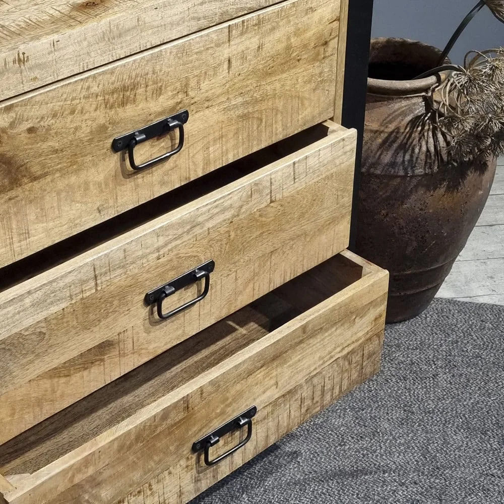 Ladekast Neimak naturel hout hout - Afbeelding 3