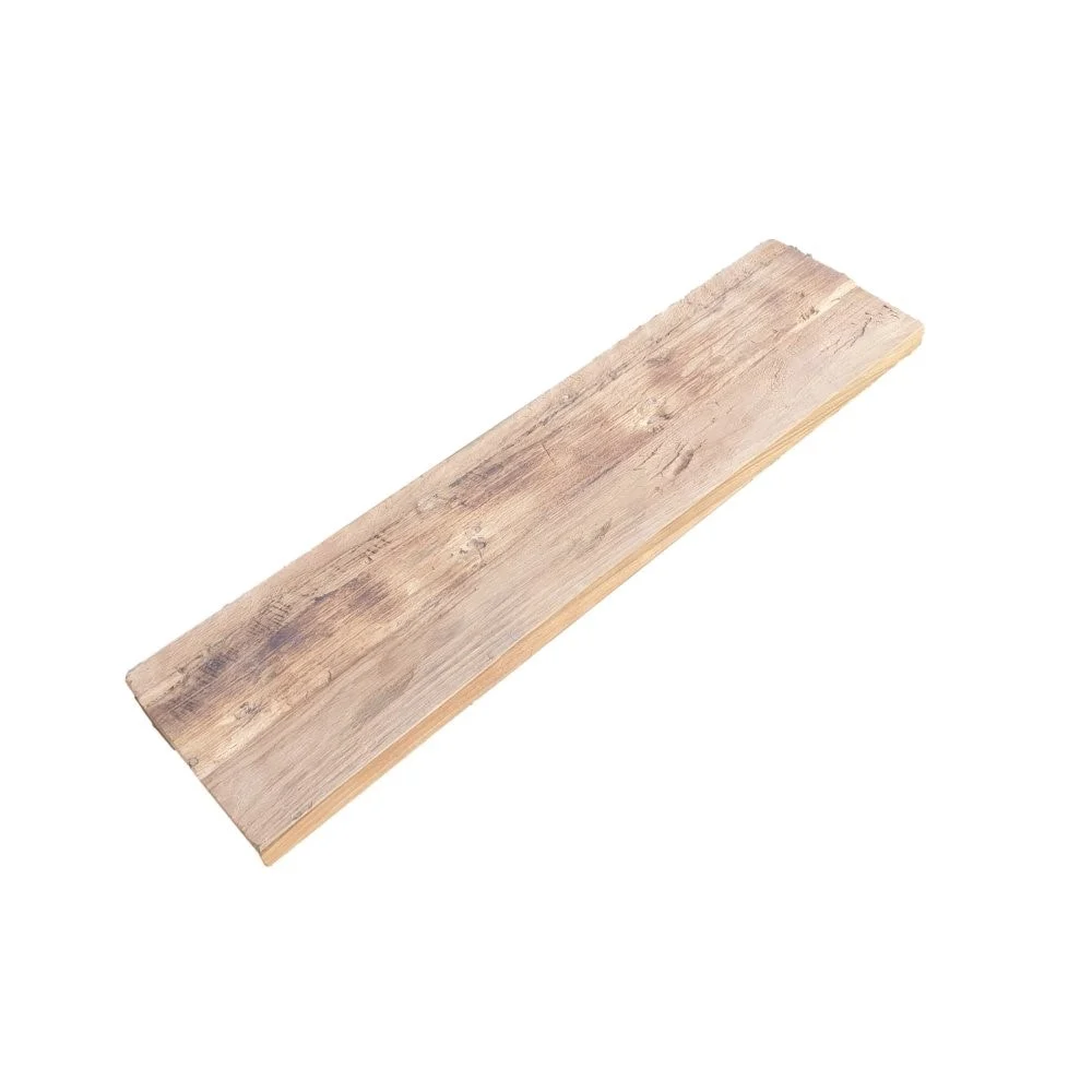 Wandplank Prauskon Teak van 80 cm met slank ontwerp en natuurlijke houtnerf