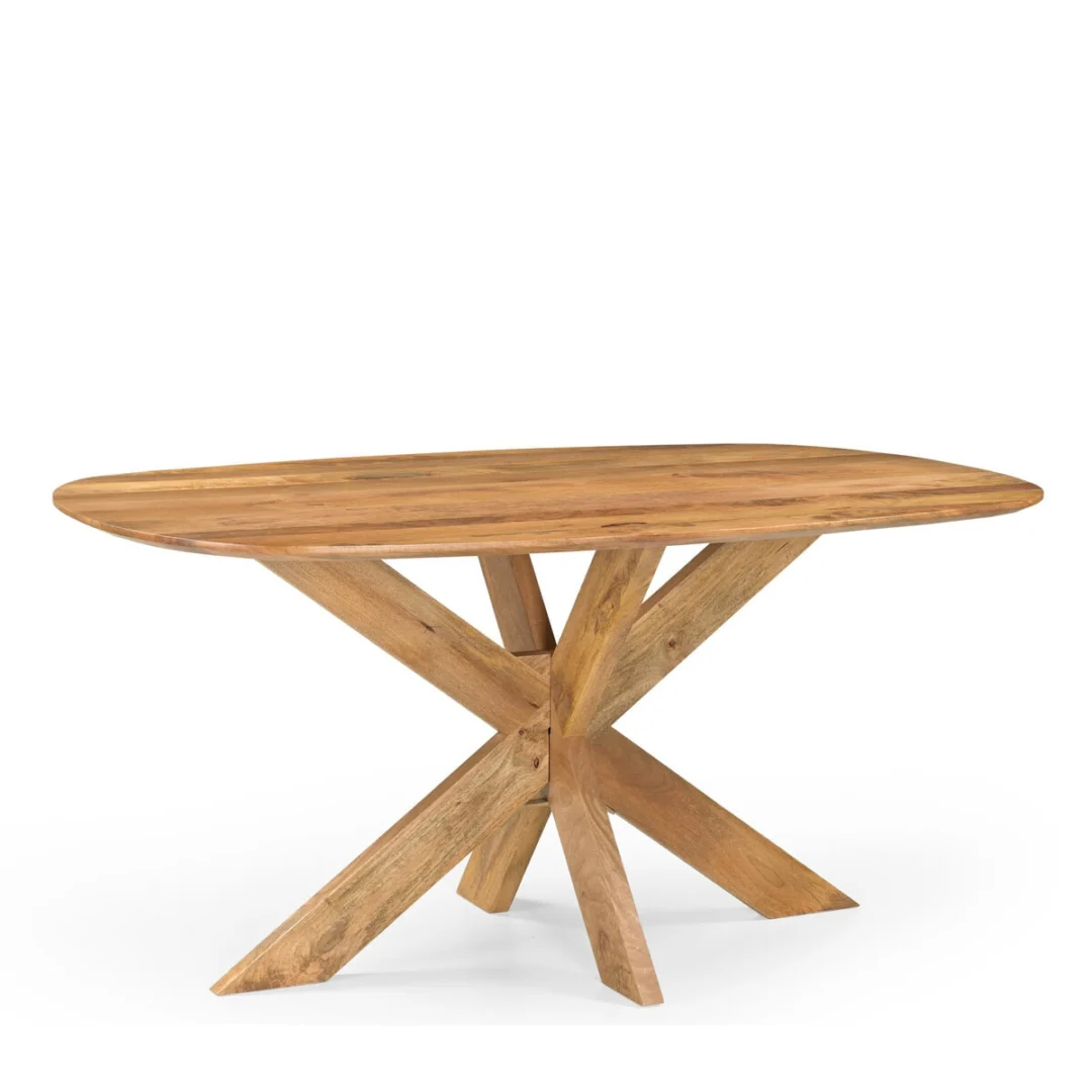 Eettafel Fleimmura Hout 160 cm - Afbeelding 2