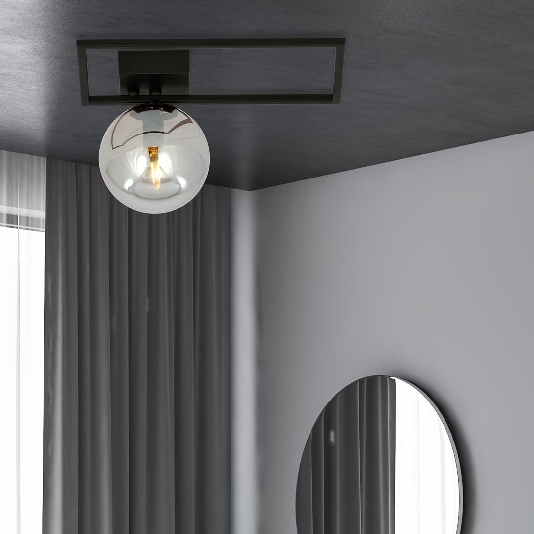 Plafondlamp Teirmal Zwart Ø14 cm - Afbeelding 4