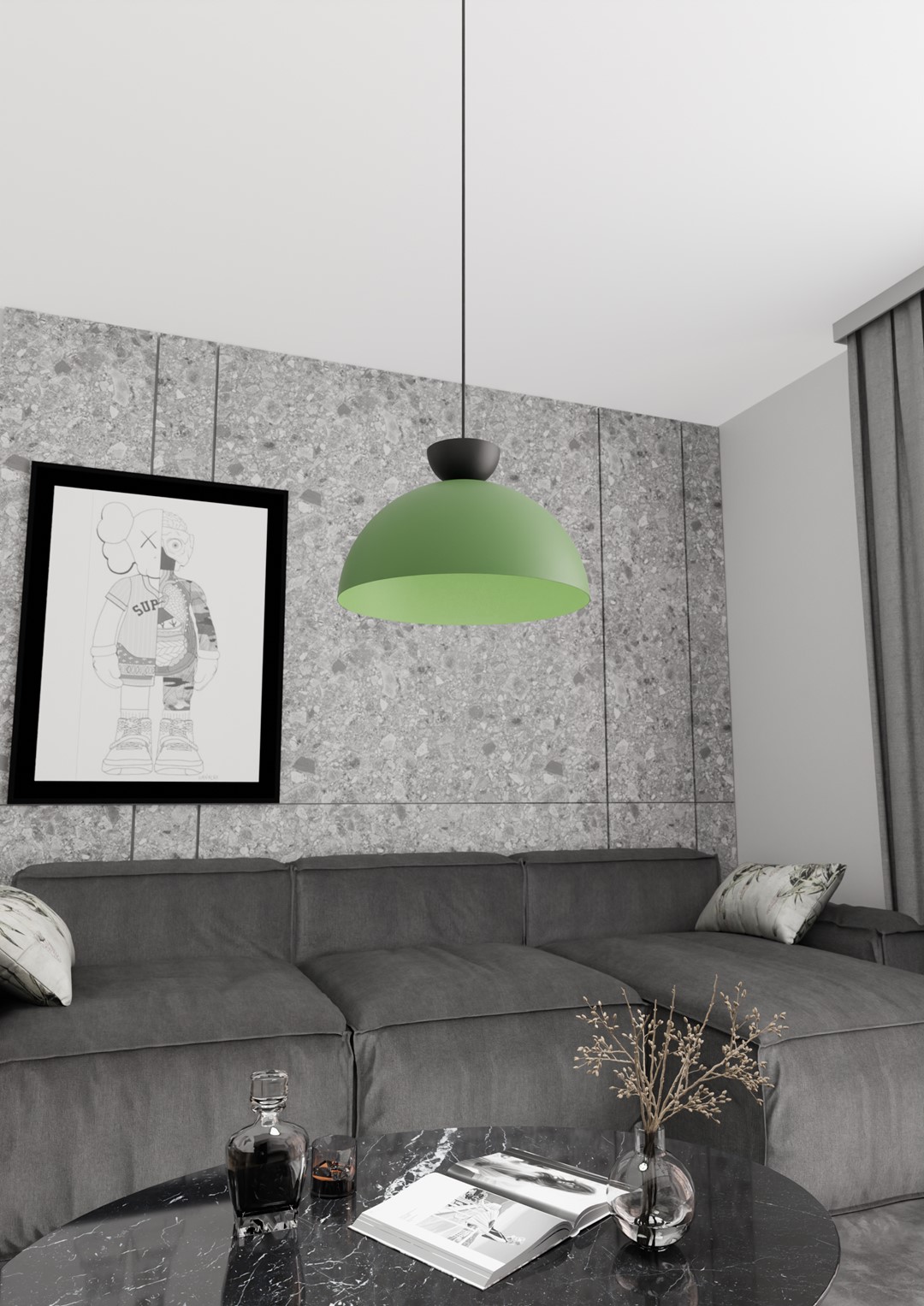 Hanglamp Disten Zwart Ø40 cm - Afbeelding 4