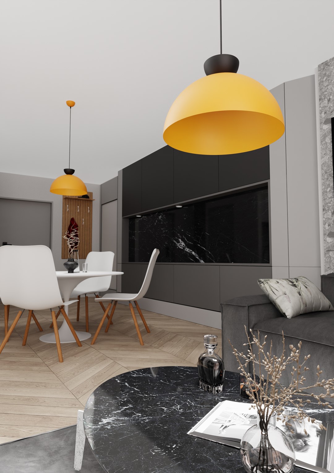 Hanglamp Caarnen Zwart Ø40 cm - Afbeelding 6
