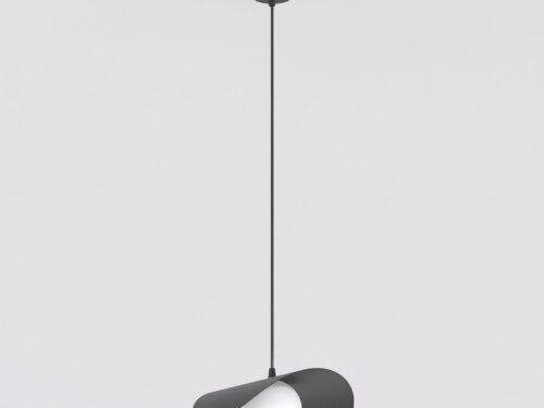Hanglamp Floondik Zwart Ø10 cm met verstelbare hoogte, zwart staal en witte glazen kap