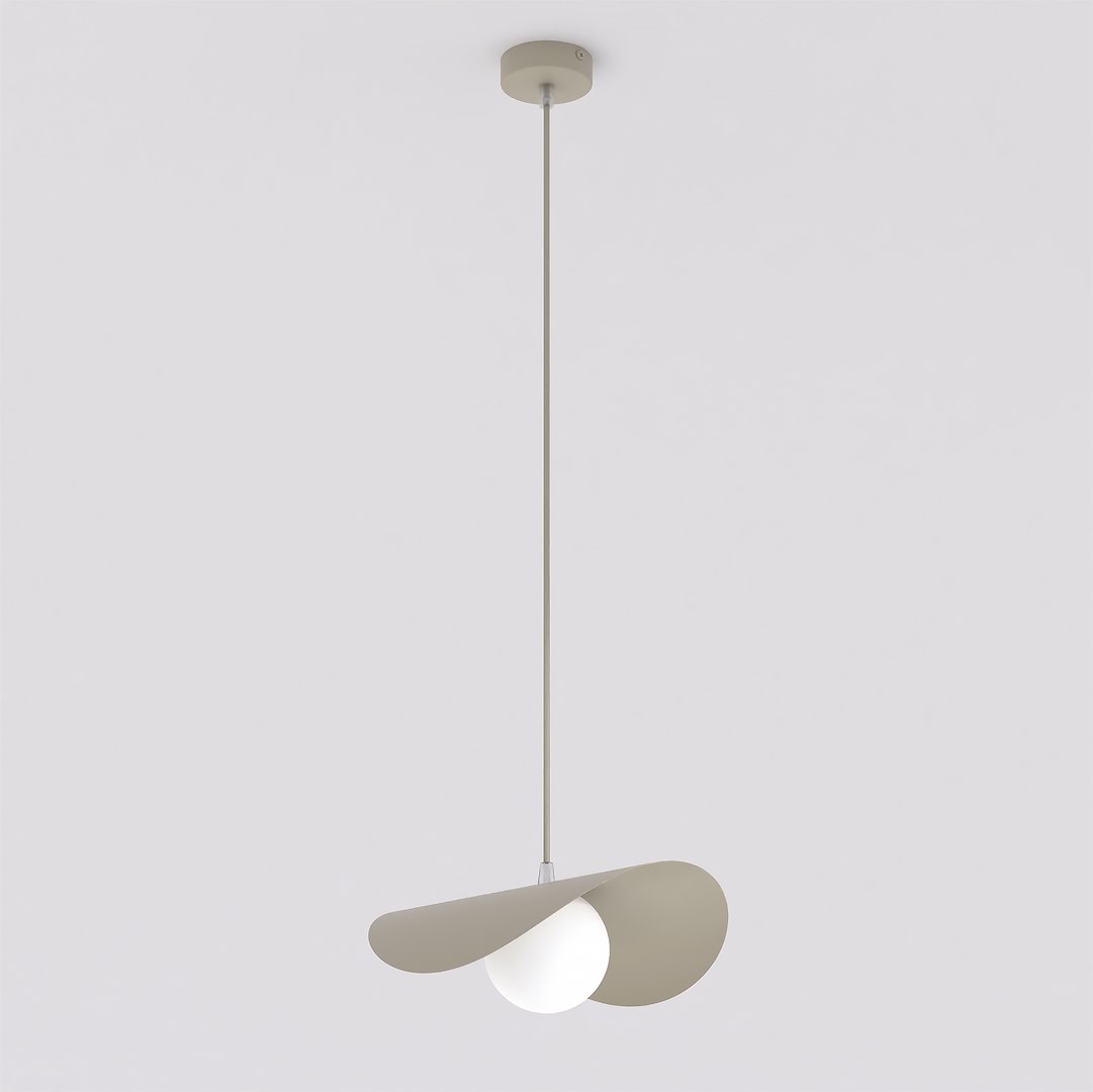 Hanglamp Fleimoro beige Ø10 cm met verstelbare hoogte, wit glas en modern gepoedercoat stalen design