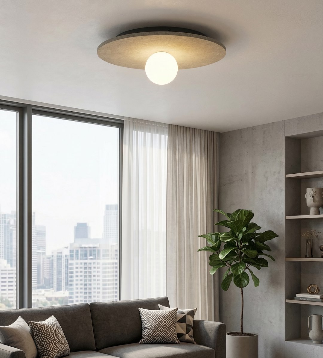 Plafondlamp Peisto Beige - Afbeelding 3